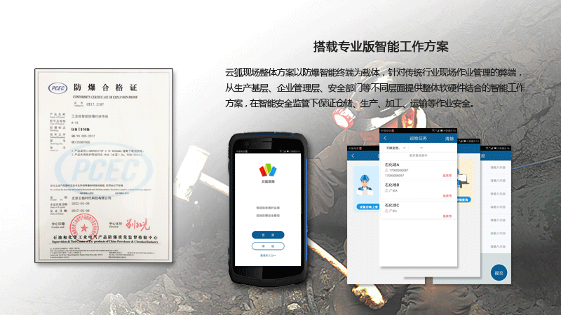 国产精品美女自慰啪啪 云狐A15(EX)-化工行业防爆手持终端合格证书展示